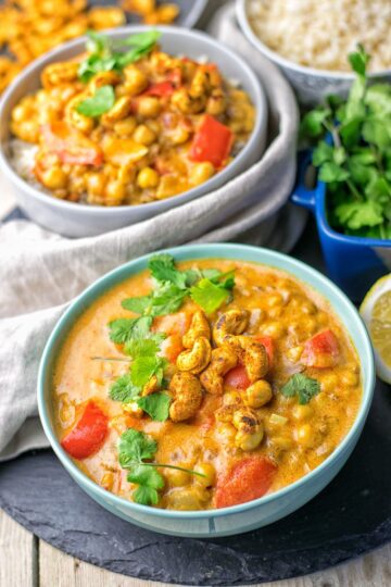 Lentil Chickpea Yellow Curry | #vegan #glutenfree #contentednesscooking