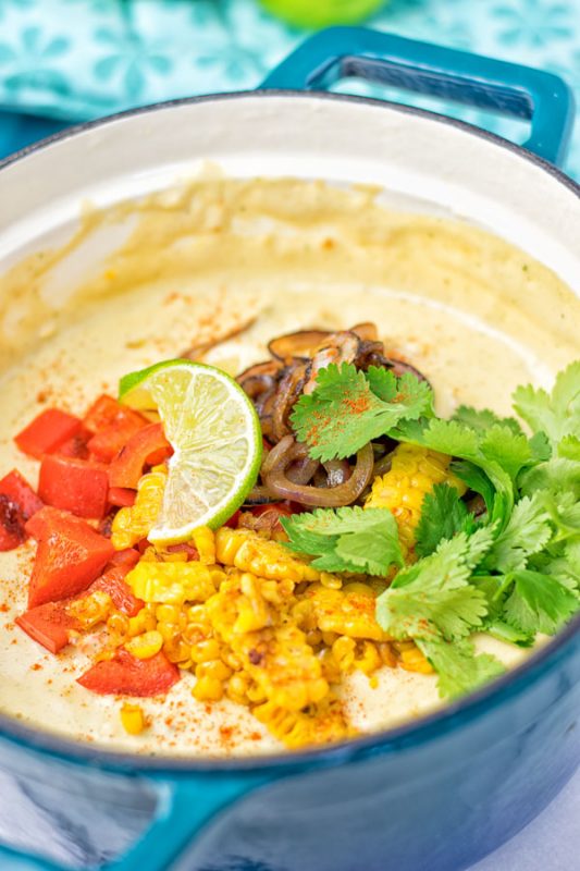 Mexican Street Corn Chowder #vegan #glutenfree #contentednesscooking
