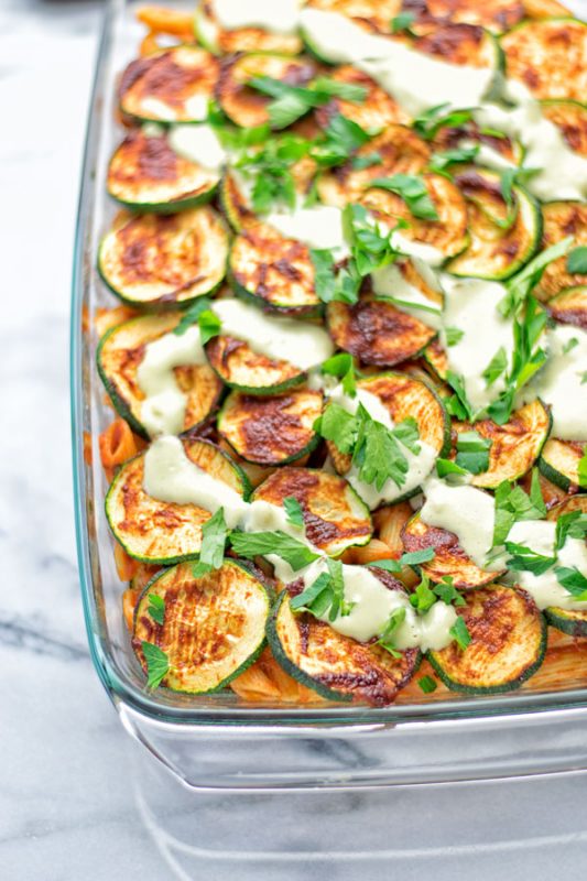 Pepperoni Pasta Bake | #vegan #glutenfree #contentednesscooking