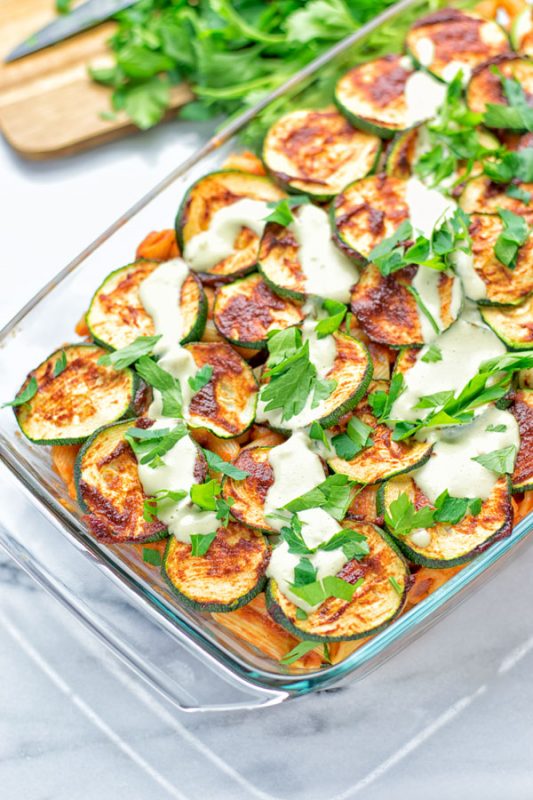 Pepperoni Pasta Bake | #vegan #glutenfree #contentednesscooking