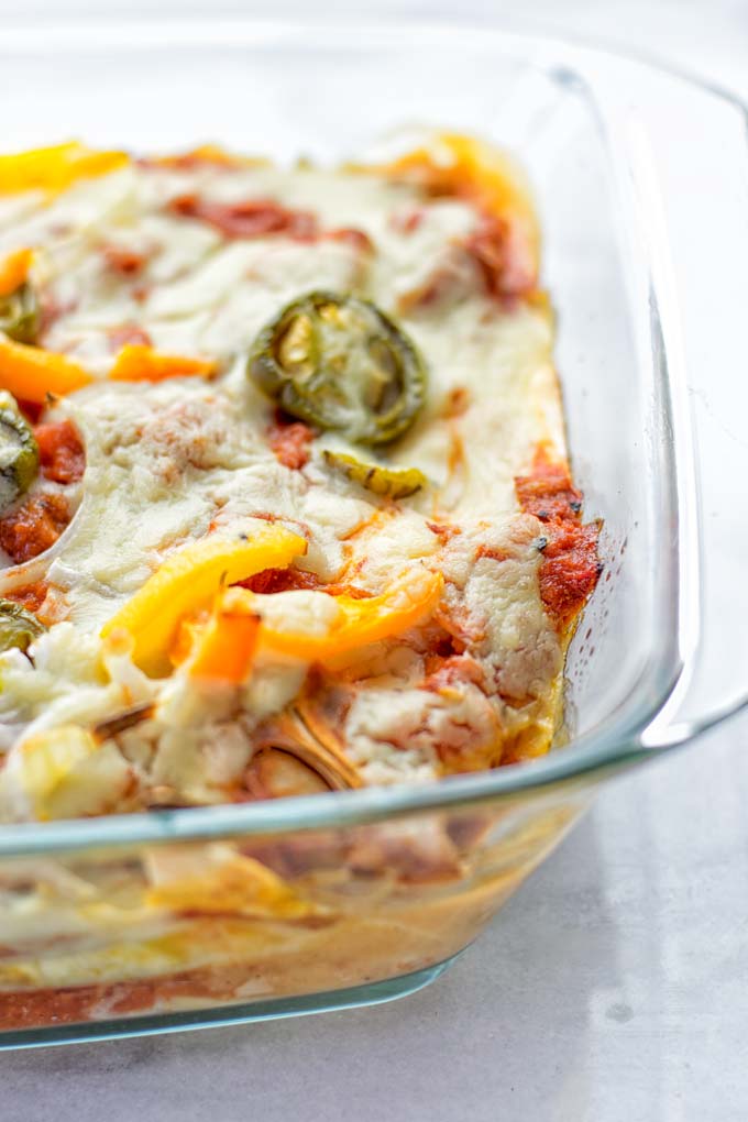 King Ranch Casserole | #vegan #plantbased #dairyfree #contentednesscooking