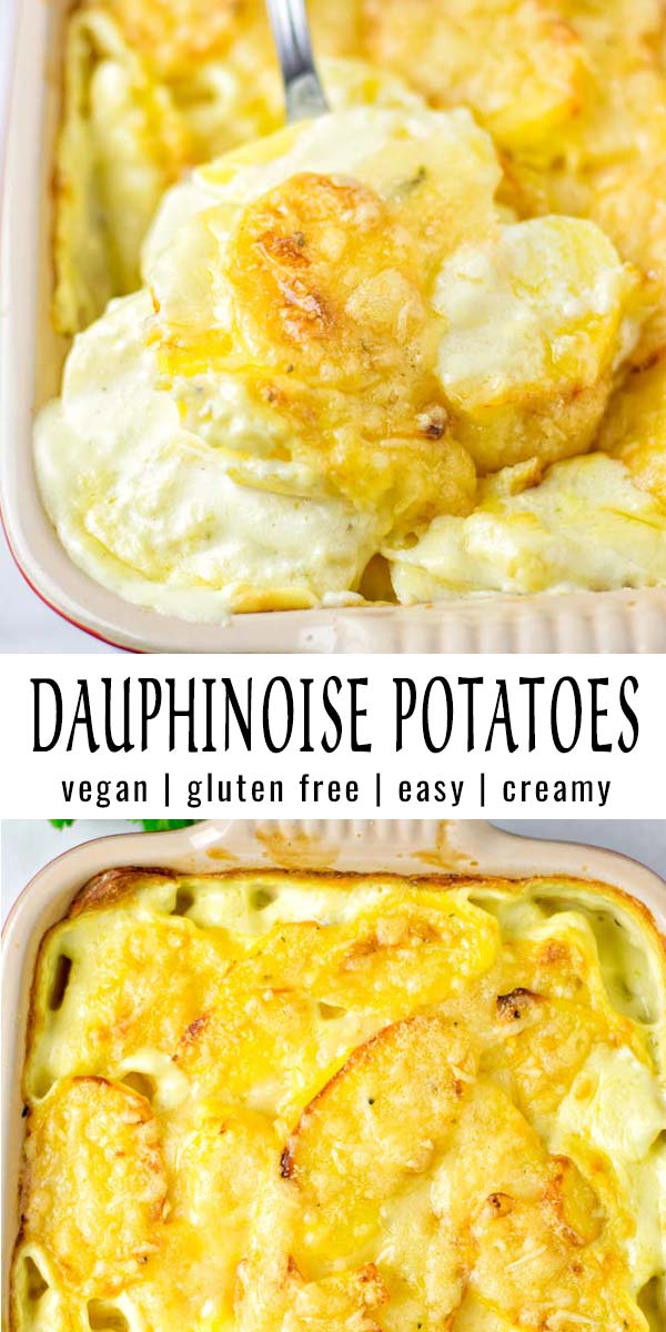 These Dauphinoise potatoes are easy to make and come out beautifully without precooking the potatoes. A keeper for the whole family for dinner, lunch, meal prep, even for the holidays. #vegan #glutenfree #dairyfree #vegetarian #dinner #lunch #mealprep #contentednesscooking #dauphinoise potatoes #scallopedpotatoes