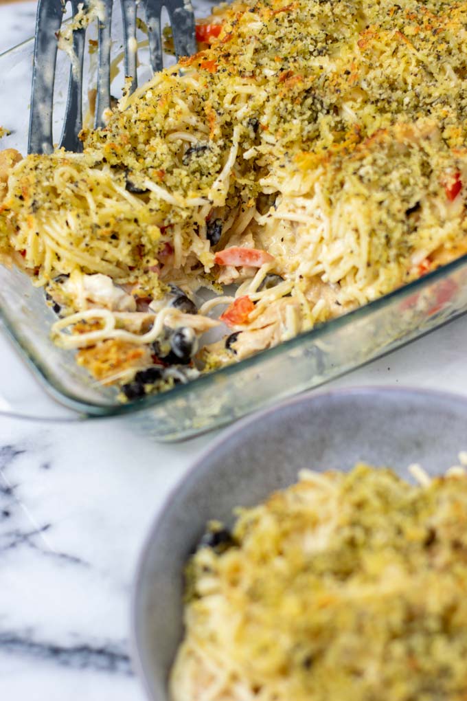 Casserole with the Baked Spaghetti.