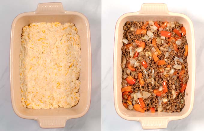 Step-by-step guide showing layering of the casserole?