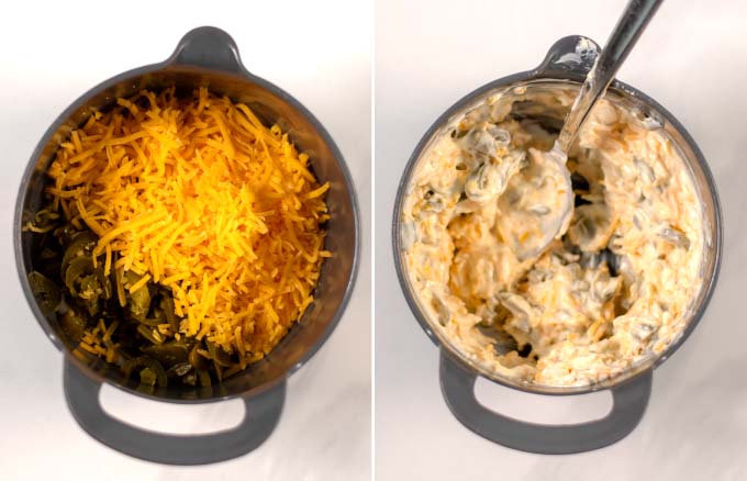 Steps for making the sour cream topping.