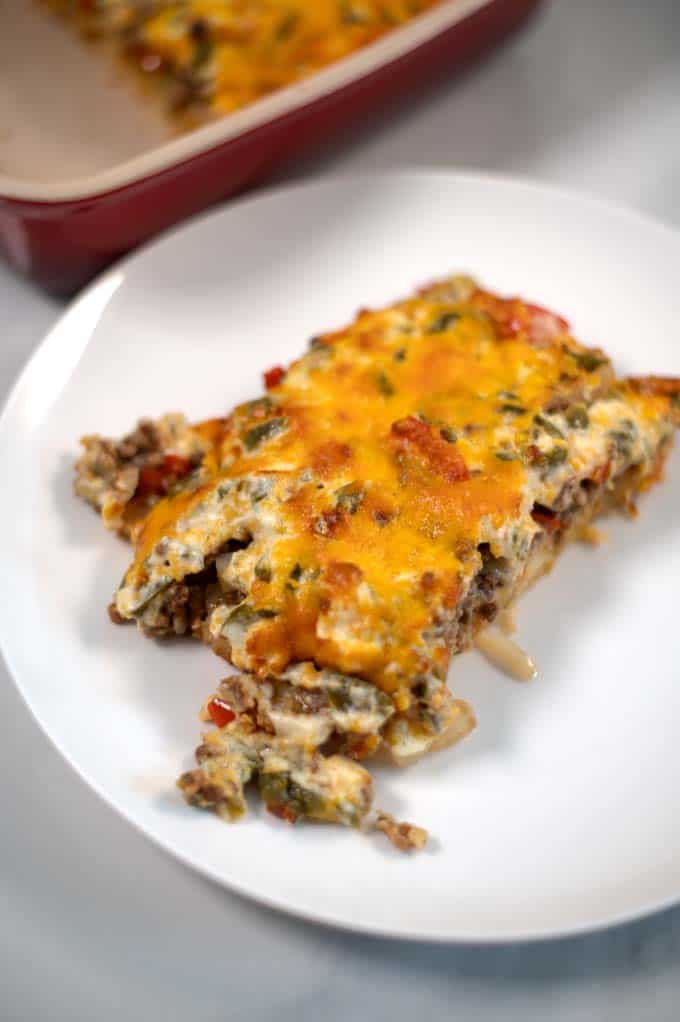 A serving of Cattle Drive Casserole.