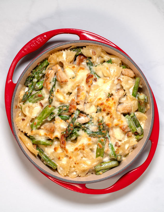 Baked Chicken Asparagus Casserole.