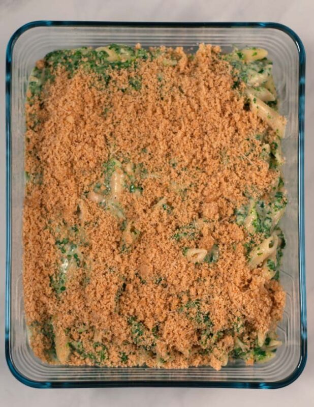 Chicken Florentine Casserole before baking.