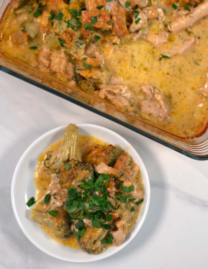 Serving of Ranch Chicken Casserole.