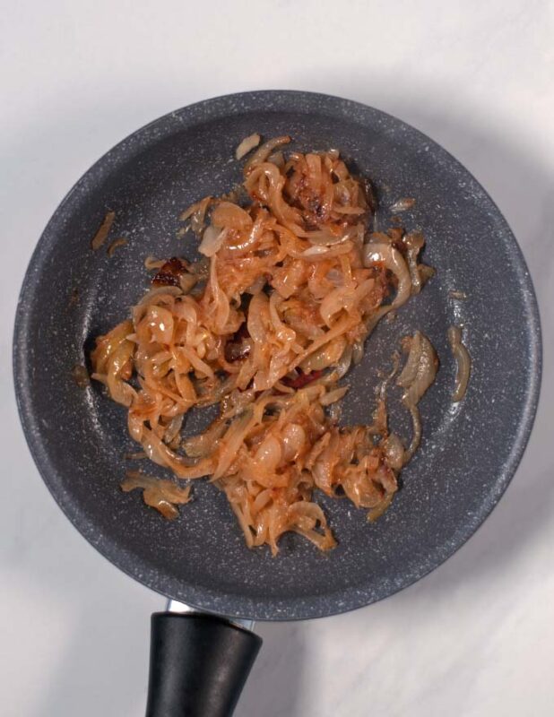 Onions after caramelizing.