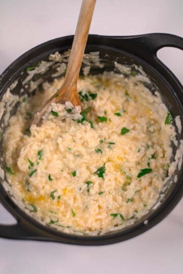 Parmesan Rice in a pot.