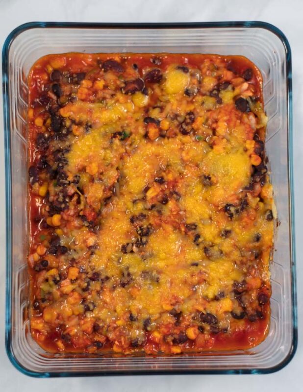 Mixed Bean Casserole after baking.