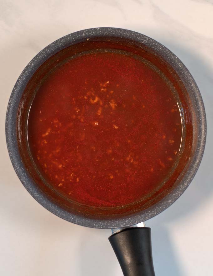 Ready Filipino Barbecue Sauce in a pan.