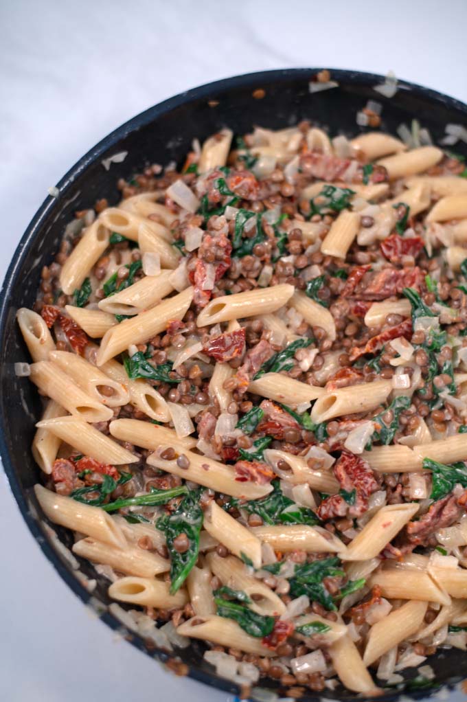 Closeup of Marry Me Pasta.