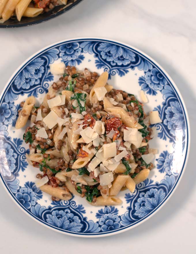 A serving of Marry me Pasta on a plate.